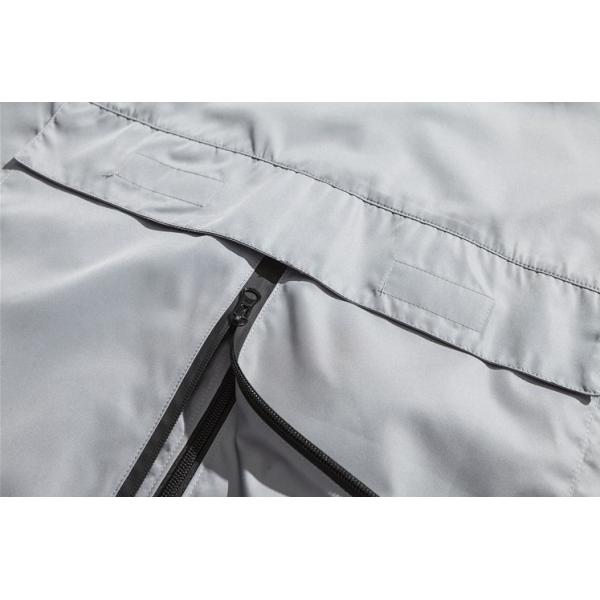 Chic Mens Hooded Zip Up Jackets , Anorak Pocket Nylon Hooded Windbreaker