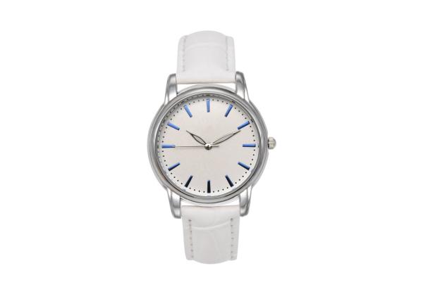 30MM Diameter Alloy Women Quartz Watches Hardened Glass With PU Leather Strap