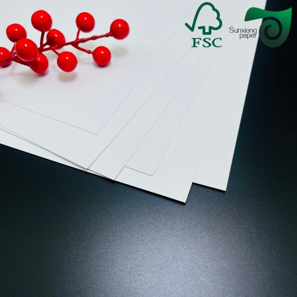 FSC 300gsm Single Sided Coated Paper  High Folding Resistance For Food Packaging  Takeaway Boxes