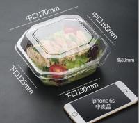 Saladier en plastique jetable d'emballage alimentaire avec le couvercle, packag en plastique de saladier de petite de nourriture d'espace libre soupe jetable à dessert