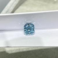 Corte brilhante 1.17ct Diamond Lab Grown Colored Diamonds azul VS1 do coxim