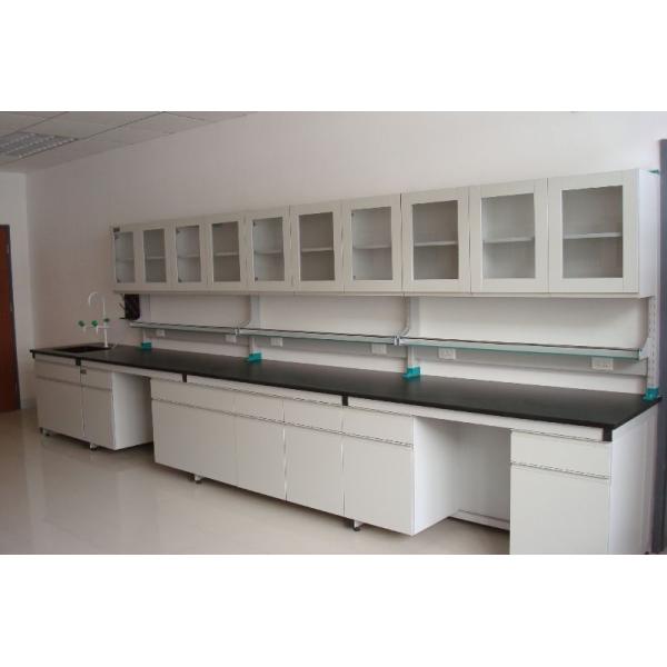 Modern Science Lab Benches Blue Strong With Steel And Wood Material