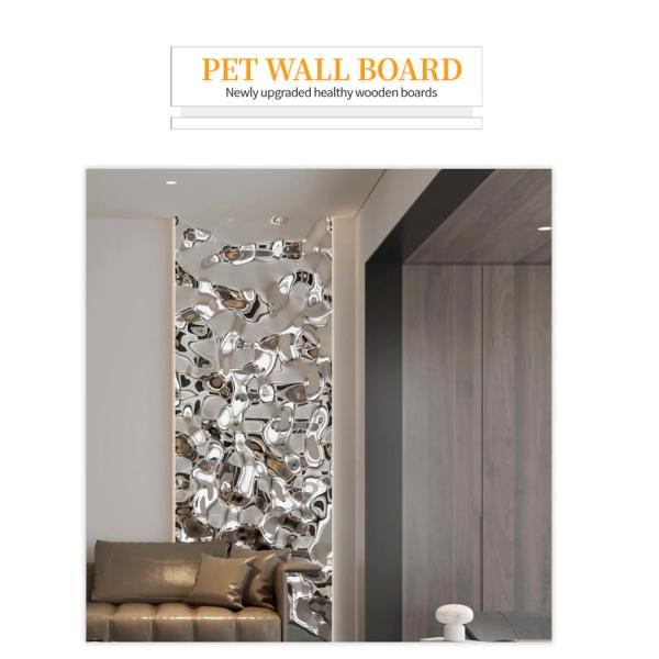 Декоративные огнеупорные панели стены угля пульсации 3D воды деревянные пластиковые бамбуковые