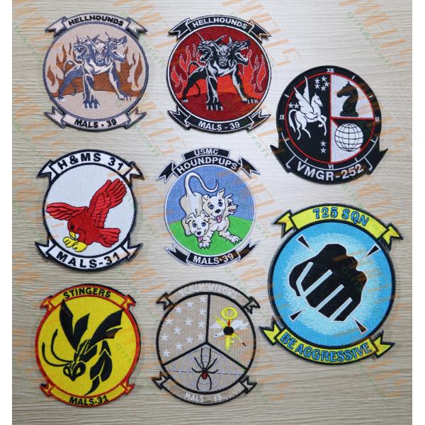 Baby Blue Embroidered Letter Patches Twill Fabric Retro Alphabet For Clothes