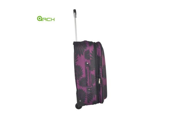 Printing Round Shape Travel Trolley Lightweight Luggage Bag with Extractable Handles