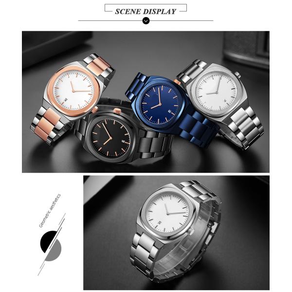 3Bar Waterproof Stainless Steel Back Base Metal Bezel Japan Movt Watch