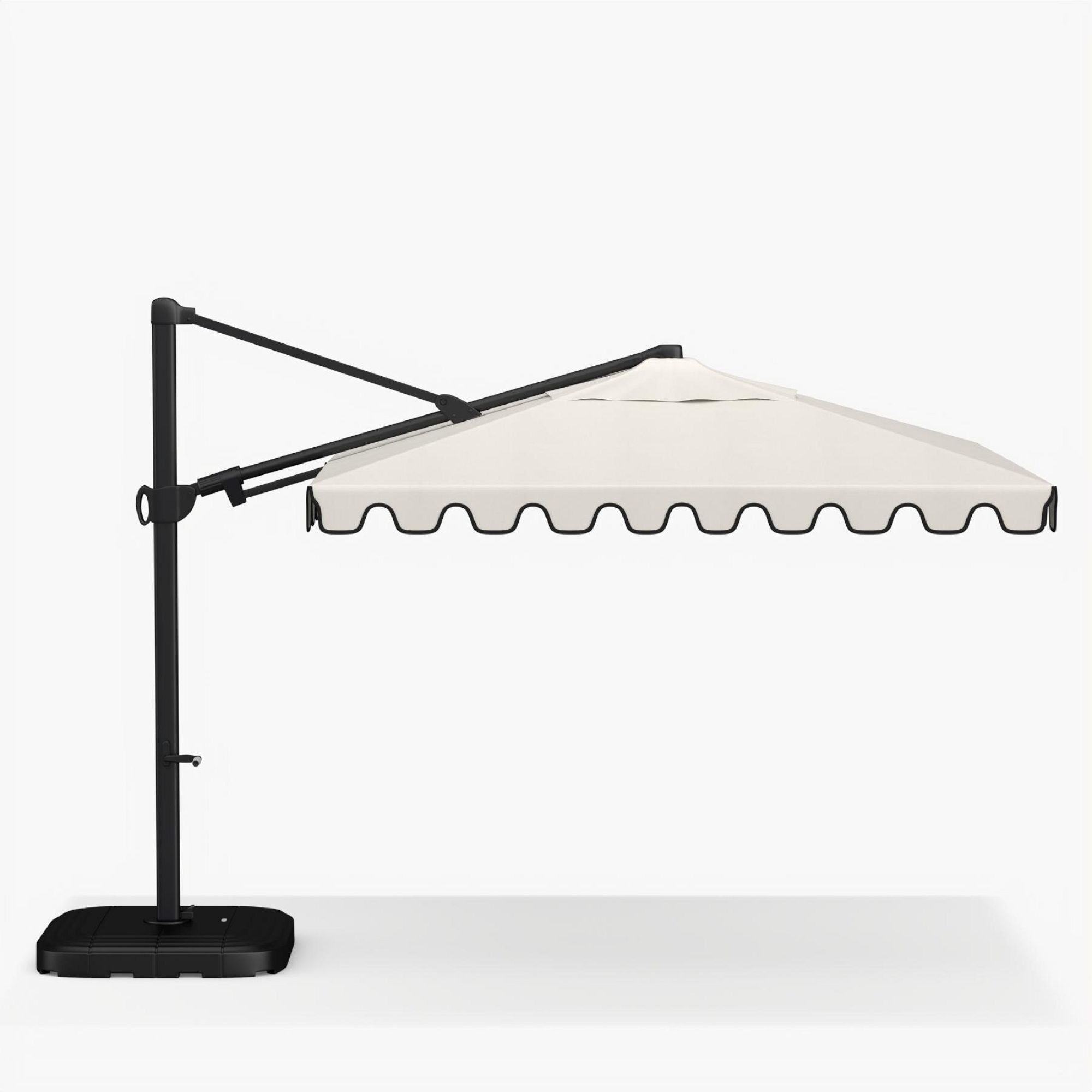 18 W x 103 H AJUNION Modern Aluminum Waterproof Parasol for Commercial Restaurant