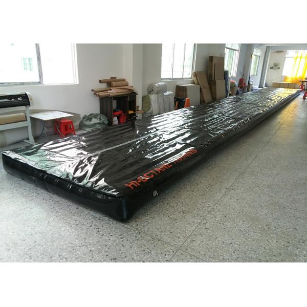 Black 18mL x 2mW Inflatable Air Track , Inflatable Tumbling Track For Gym