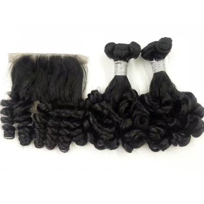 Silky Funmi Bouncy Duplo Desenhado Extensões de Tecido de Cabelo Humano personalizadas