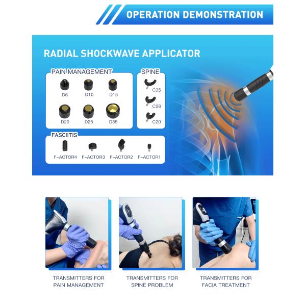 3 in 1 Shockwave Ultrasound Electrotherapy Physiotherapy Shockwave Therapy Machine