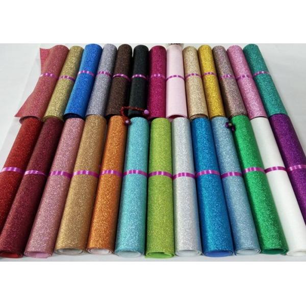 Wall Decoration Fine Glitter Fabric , Colorful Sparkle Thick Glitter Fabric