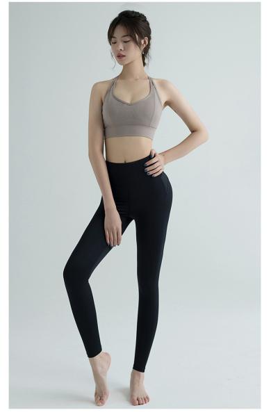 NEW HIGH WAIST YOGA PANTS WOMEN EUROPE AND THE UNITED STATES PEACH HIP EXERCISE TIGHT RUNNING SPEED DRY YOGA CLOTHES NAK