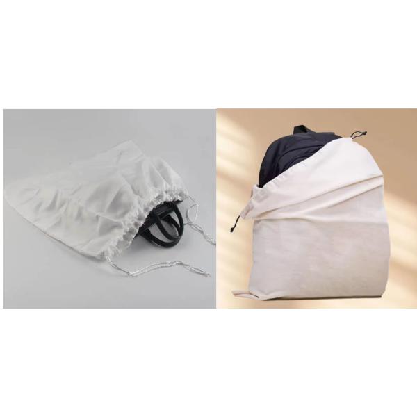 Toiletry Organic Cotton Drawstring Bags Pouch Machine Washable Custom