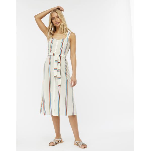 Greek Style Chic Bohemian Ribbon Dress Midi Dress Boho