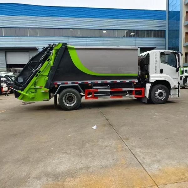 Camión de basura de compresión, Camión compactador de basura Isuzu para transporte de residuos