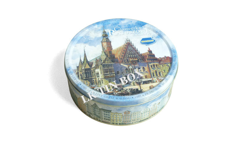 Custom Printed Christmas Holiday Cake Cookie Tin Box Gift Packaging