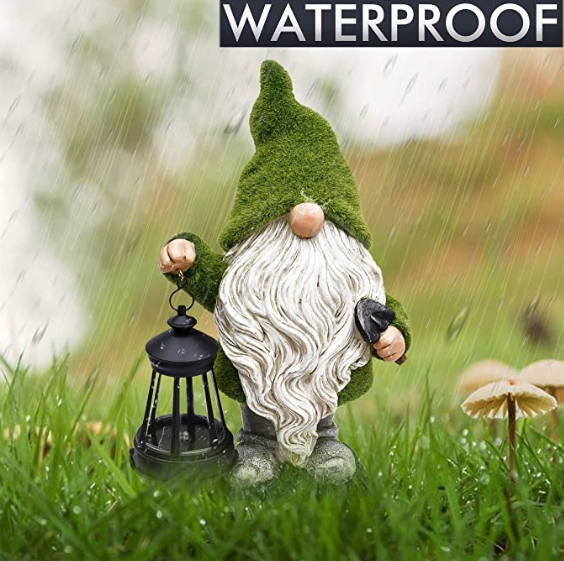 13 Inch Gnome Statue Battery Operated LED Christmas Lights