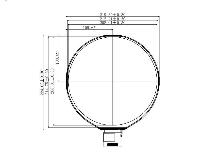 8.2-Inch 1080×1080 Round TFT LCD Display for Automotive/ Wearable Devices