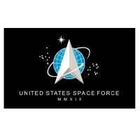 CMYK que imprime banderas de la fuerza del espacio del poliéster 110g los E.E.U.U. del punto