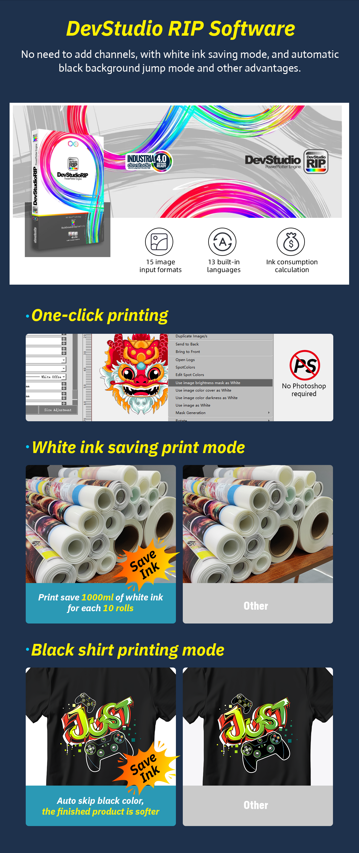 Ingani 13in I1600 Petit T-shirt DTF haute résolution Imprimante textile 30cm Avec chauffe-eau