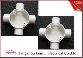 Three Way Round PVC Electrical Conduit Junction Box BS4568 Custom Made