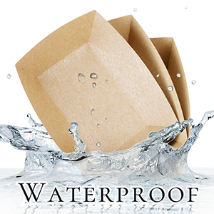 Kraft Paper Recyclable Eco-Friendly Food Serving Boats Take Out Food Trays Party Supplies For Tacos, Nachos