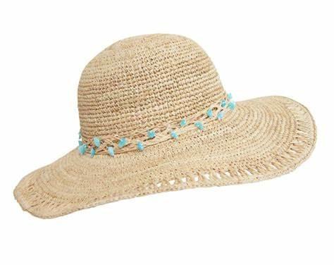 UV Protection Washable Beach Straw Hat One Removable Flower Pin Decoration For Summer