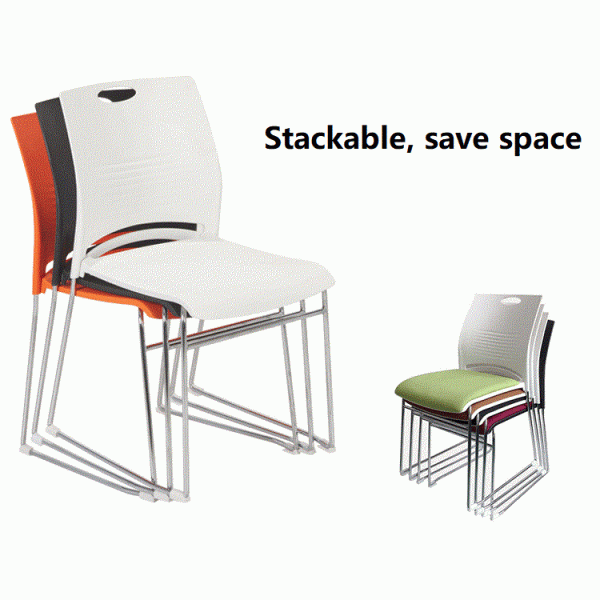 4 Legs PP Stackable Meeting Chair Fixed For Office / Conference