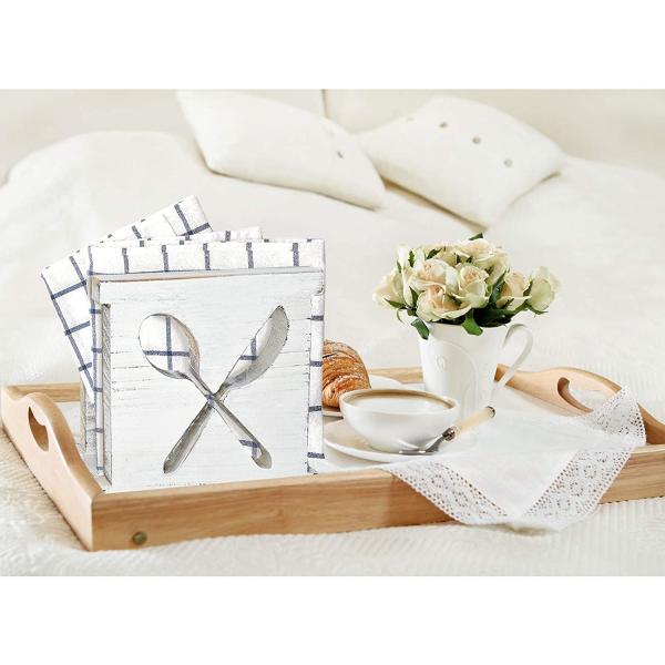 Customizable Rustic Napkin Holder for Farmhouse Decoration Printing Silk-screen/Burned