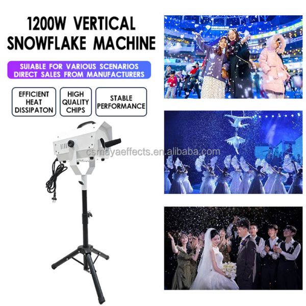 Portable 500W High Power Snowflake Machine with 30 Square Meters Coverage and Remote Control for Indoor/Outdoor Events