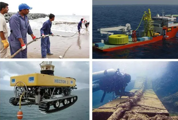 Underground Fiber Optic Cable GYTA33 24 32 36 48 72 96 144 Cores G652D SM Submersible Underwater Cable For Direct Buried Laying