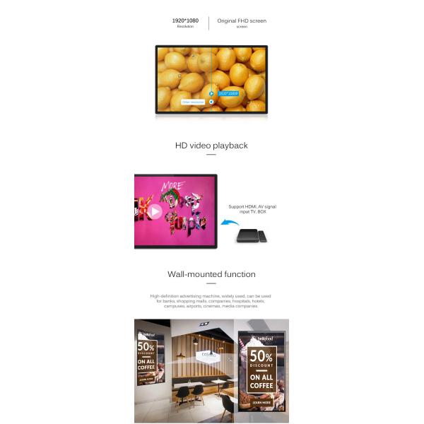 Монитор экранного дисплея касания 43 дюймов ультракрасный взаимодействующий для рекламировать и запроса