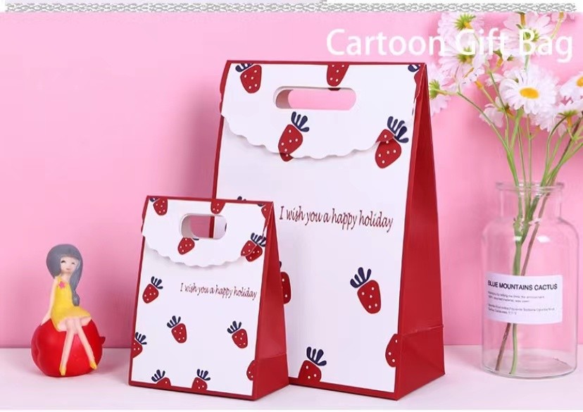 коробка 40cm*12cm*30cm доски цвета слоновой кости бумажных мешков печати клубники 130gsm присутствующая