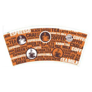 Food Grade Paper Cup Fans PE Coated With Flexo Offset Printing
