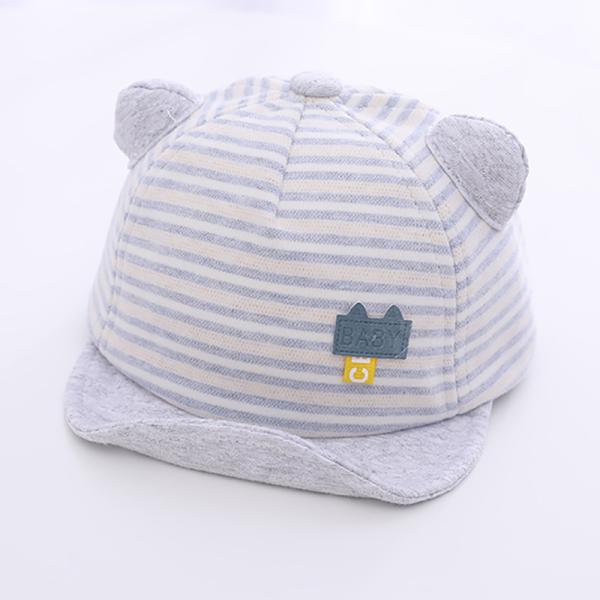 Summer Cotton Baby Hats Cute Casual Striped Soft Eaves Baseball Cap Baby Boy Beret Baby Girls Sun Hat
