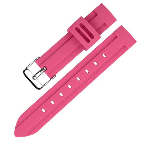 20mm Silicone Rubber Strap With Stainless Steel Buckle | Logo Customization Available - OEM/ODM Wholesale Supported