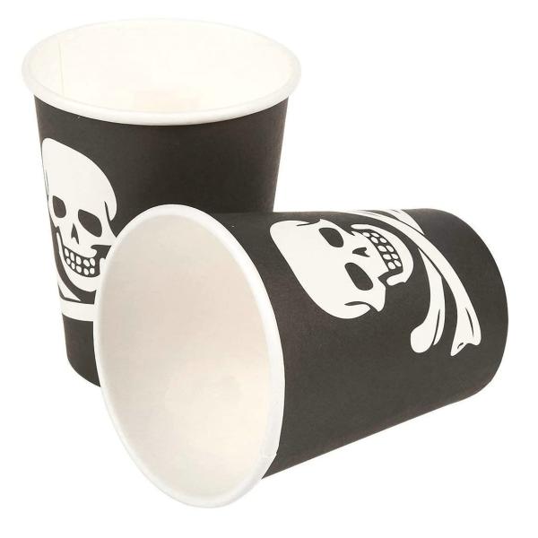 Party Banner Eco Friendly Fancy Sturdy Black and White Disposable Dinner Plates Cup Napkin