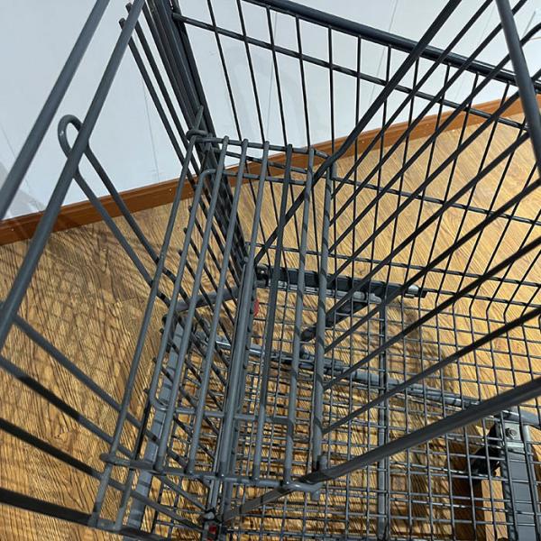 Amérique 4 roues Roller promotionnel Pousse à la main Chariot de magasinage en métal Chariot de magasinage en métal