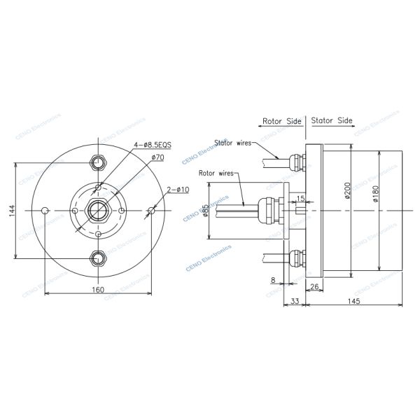 Anti-explosion Slip Ring with Water-proof IP65 and option for Industrial System