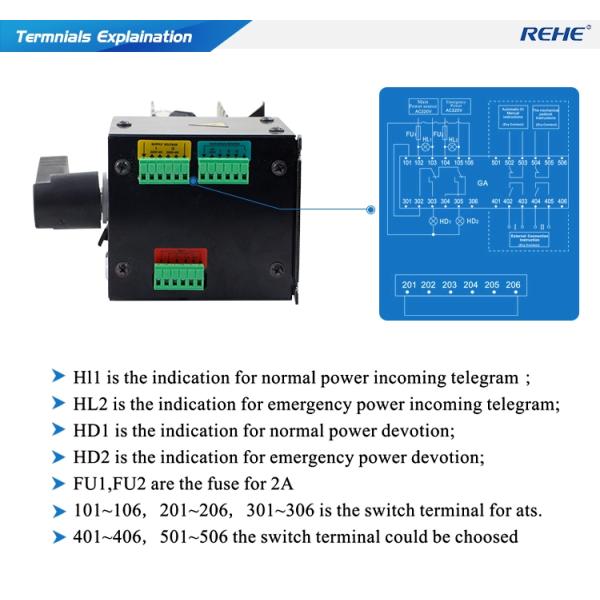 ATS1-GA AC400V 3P/4P ATS Auto/ Manual Automatic Transfer Switch Changeover Switches voltimetro para auto