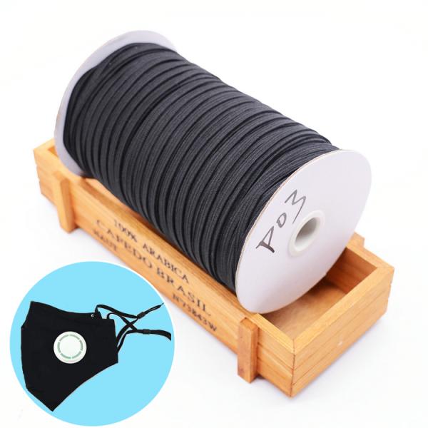 Белая плоская веревочка шнура Macrame 100m/Roll 5mm