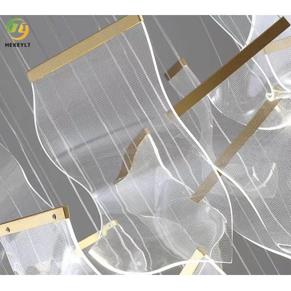 Intrgrated Led 800mm Crystal Pendant Light / Crystal Hanging Chandelier