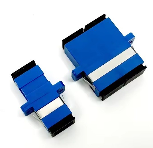 SC Fiber Optic Adapter Single Mode Duplex Optical Adaptors with Shutter SC Connector