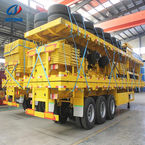 20FT 40FT 45FT Container Chassis Trailer 3 Axle Cargo Truck Trailer 60ton 50ton Flatbed Trailer