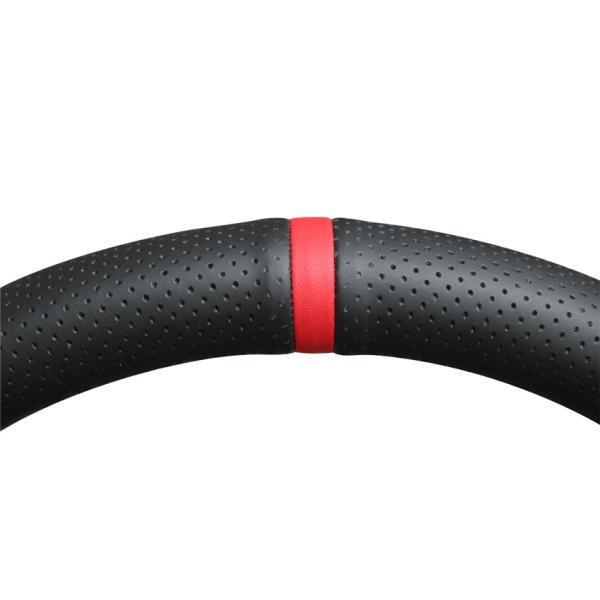 Blue Suede Black Thread Steering Wheel Cover for Seat Leon Cupra R Leon ST Ateca FR Ibiza 13-19