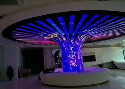 Ajuste automaticamente da curva redonda criativa flexível do RGB P2.5 P3 do painel do diodo emissor de luz do brilho o módulo macio