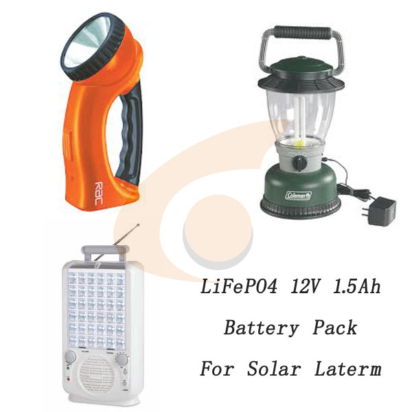 Голубой блок батарей ЛФР18650 1500МАХ ПВК 12В ЛиФеПО4 для солнечного фонарика