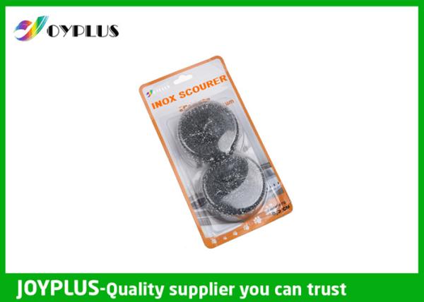 Kitchen Stainless Steel Scouring Ball , Non Scratch Scouring Pad Silver Color