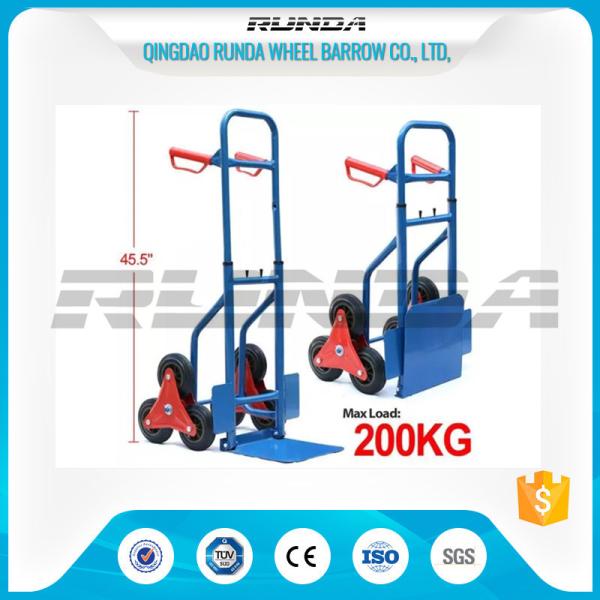 Telescopic Heavy Duty Hand Trolley Double Wheels Powder Coating Steel Tube 200kg