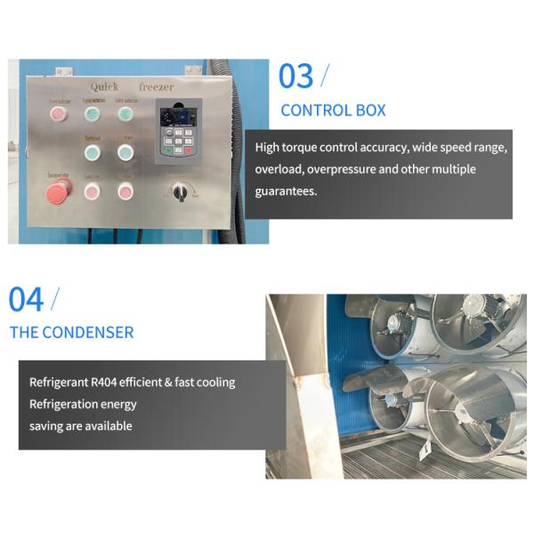 Customizable IQF Tunnel Freezer For Frozen Fries Production  1000kg/H
